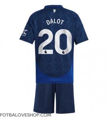 Manchester United Diogo Dalot #20 Dětské Venkovní Dres 2024-25 Krátký Rukáv (+ trenýrky)